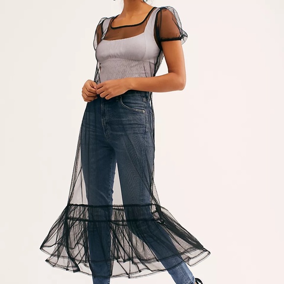 Sheer Midi Slip Dress - Picture 1 of 7